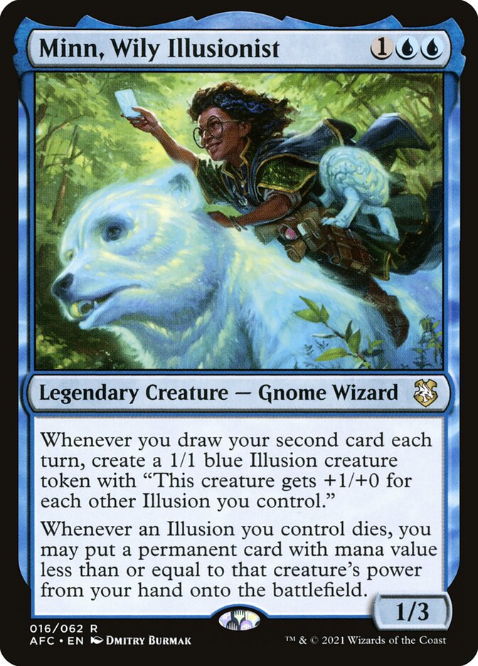 Minn, Wily Illusionist 16/62 (Commander: Adventures in the Forgotten Realms)  | Good Games Modbury