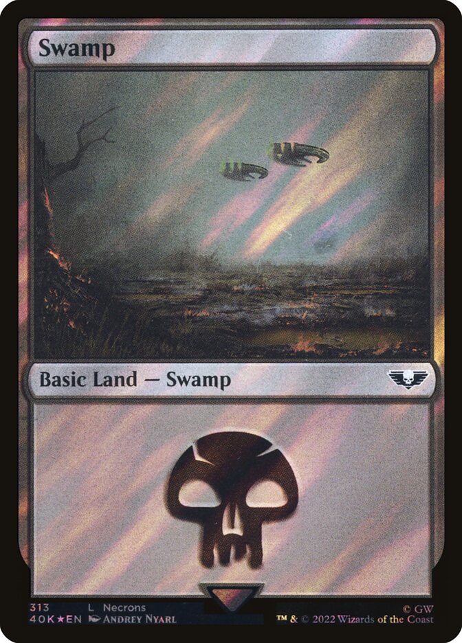 Swamp 313 (Universes Beyond: Warhammer 40,000)  - Surge Foil | Good Games Modbury
