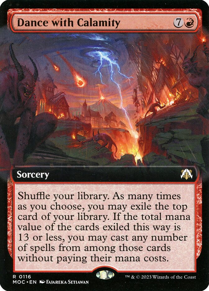Dance with Calamity 116/444 (Commander: March of the Machine)  - Extended Art | Good Games Modbury