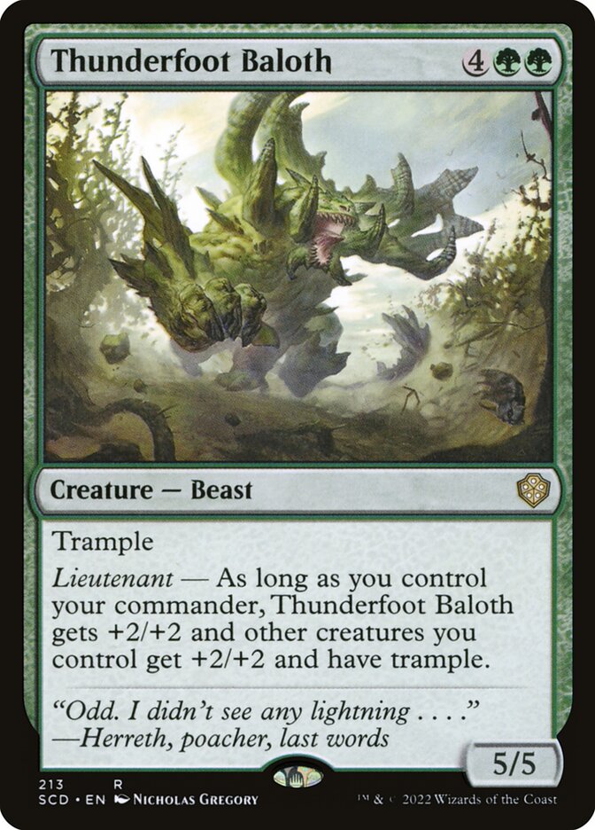 Thunderfoot Baloth 213/352 (Starter Commander Decks)  | Good Games Modbury