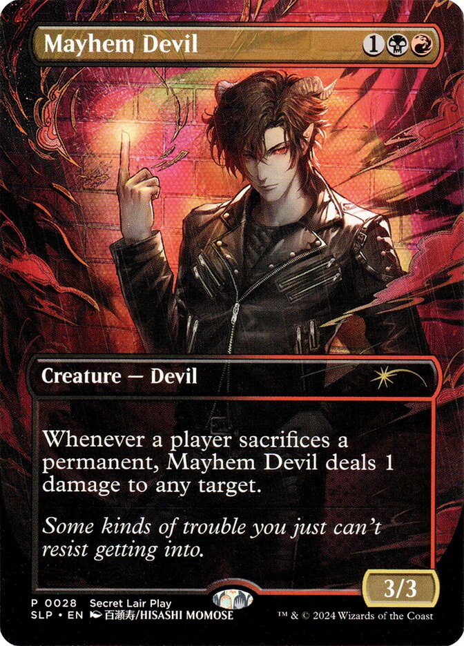 Mayhem Devil 28/50 (Secret Lair Showdown)  - Borderless Foil | Good Games Modbury