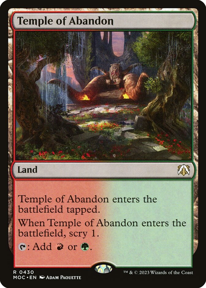 Temple of Abandon 430/444 (Commander: March of the Machine)  | Good Games Modbury