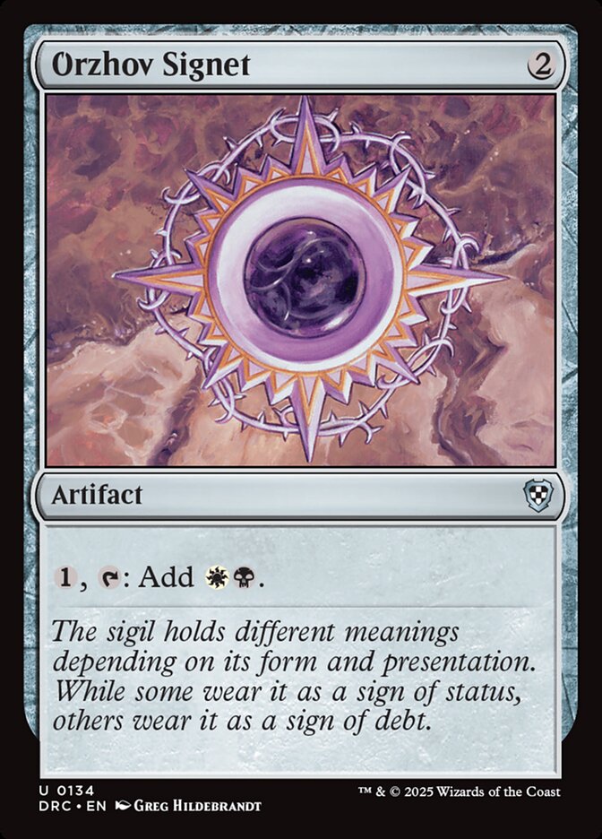 Orzhov Signet 134/187 (Commander: Aetherdrift)  | Good Games Modbury