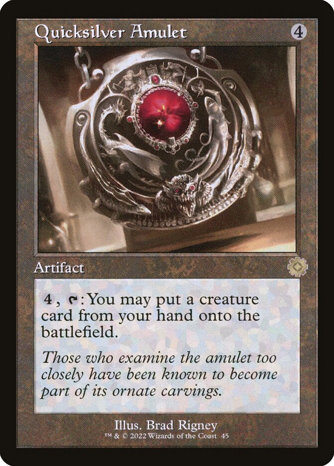 Quicksilver Amulet 45/63 (The Brothers' War: Retro Frame Artifacts)  - Foil | Good Games Modbury
