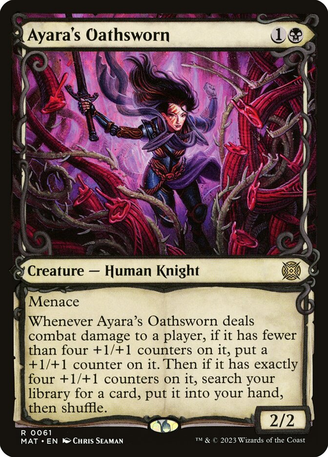 Ayara's Oathsworn 61/50 (March of the Machine: The Aftermath)  - Showcase Foil | Good Games Modbury
