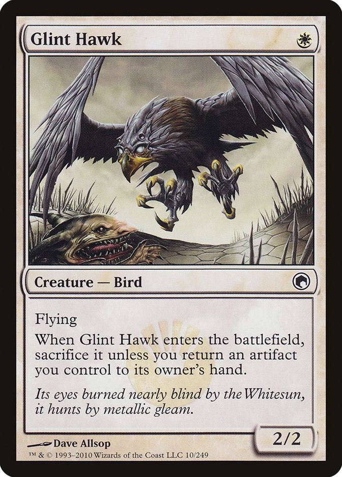 Glint Hawk 10 (Scars of Mirrodin)  - Foil | Good Games Modbury