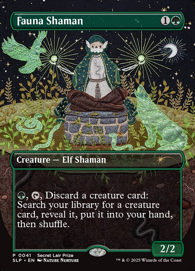Fauna Shaman 41 (Secret Lair Showdown)  - Borderless Foil | Good Games Modbury