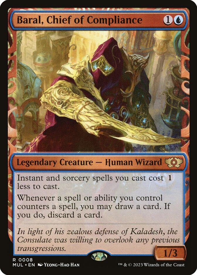 Baral, Chief of Compliance 8 (March of the Machine: Multiverse Legends)  - Showcase Foil | Good Games Modbury