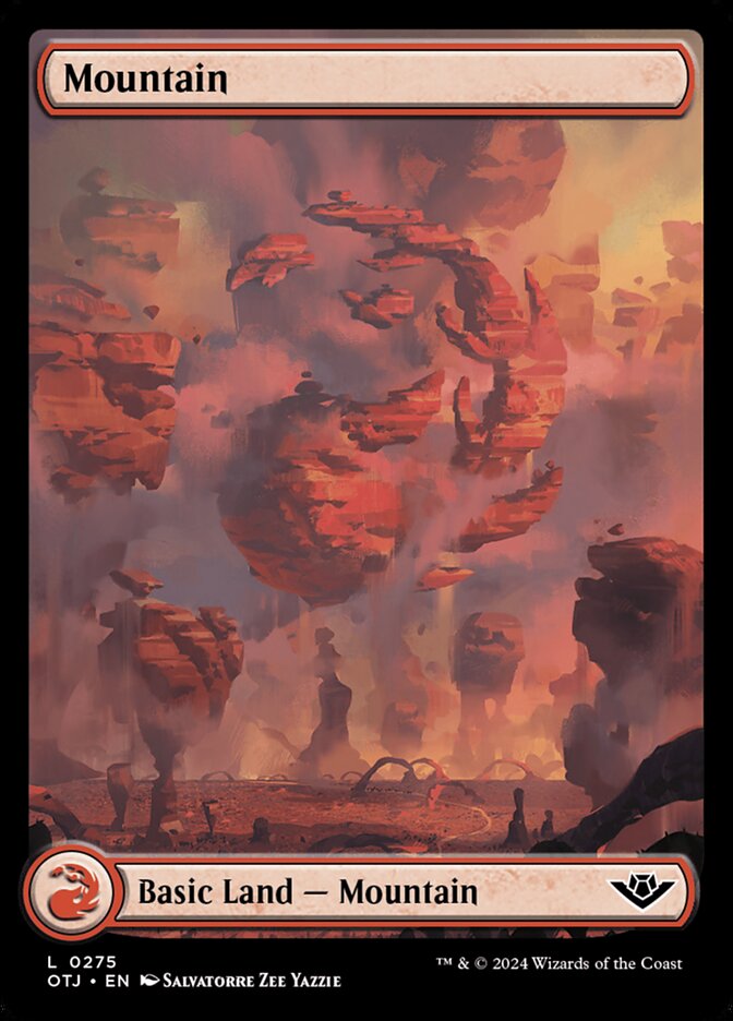 Mountain 275/286 (Outlaws of Thunder Junction)  - Full Art Foil | Good Games Modbury