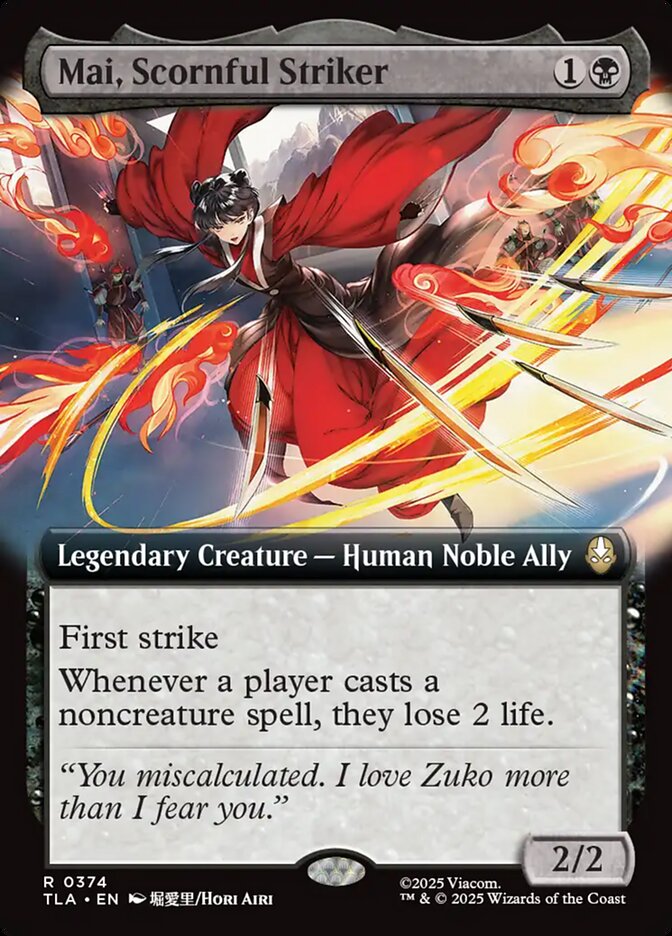 Mai, Scornful Striker 374/286 (Avatar: The Last Airbender)  - Extended Art Foil | Good Games Modbury
