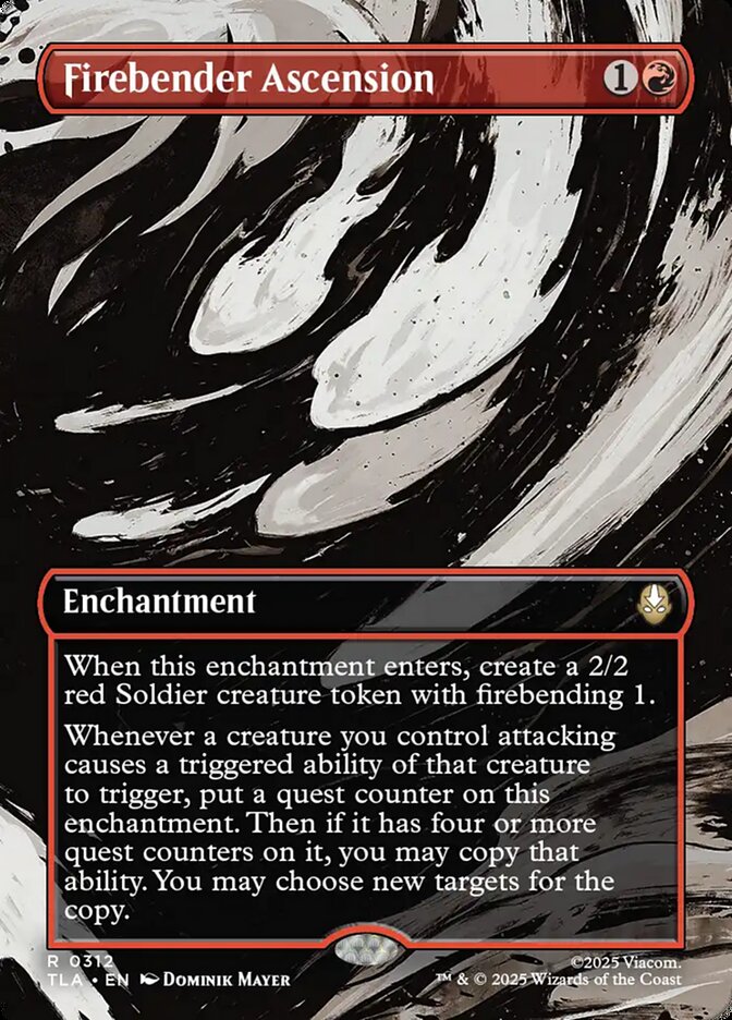 Firebender Ascension  312/286 (Avatar: The Last Airbender)  - Borderless Foil | Good Games Modbury