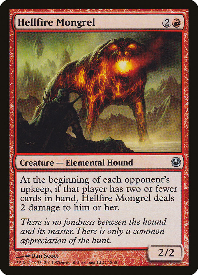 Hellfire Mongrel 48/80 (Duel Decks: Ajani vs. Nicol Bolas)  | Good Games Modbury
