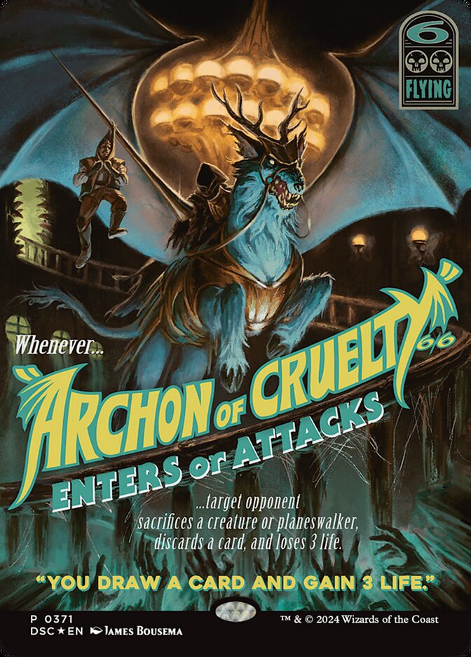 Archon of Cruelty 371 (Commander: Duskmourn: House of Horror)  - Showcase Foil | Good Games Modbury