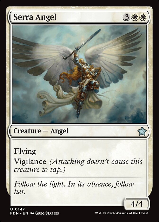 Serra Angel 147 (Foundations)  - Foil | Good Games Modbury