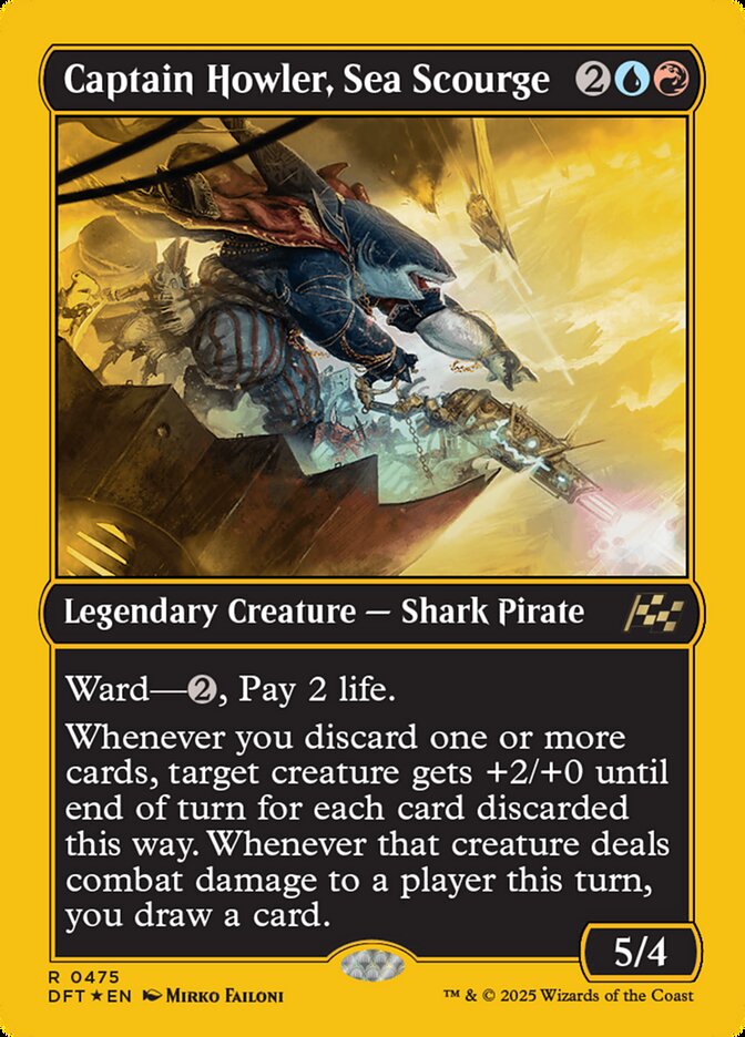 Captain Howler, Sea Scourge 475/291 (Aetherdrift)  - First-Place Foil | Good Games Modbury