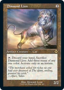 Diamond Lion Retro Frame Foil Etched 427 (Modern Horizons 2)  - Foil | Good Games Modbury