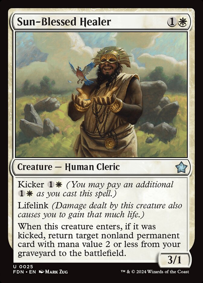 Sun-Blessed Healer 25/291 (Foundations)  - Foil | Good Games Modbury