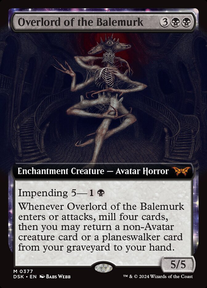 Overlord of the Balemurk 377 (Duskmourn: House of Horror)  - Extended Art Foil | Good Games Modbury