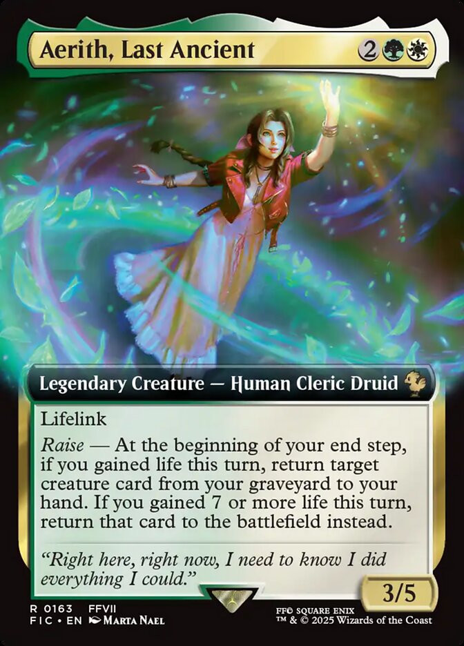 Aerith, Last Ancient 163 (Commander: FINAL FANTASY)  - Extended Art Foil | Good Games Modbury