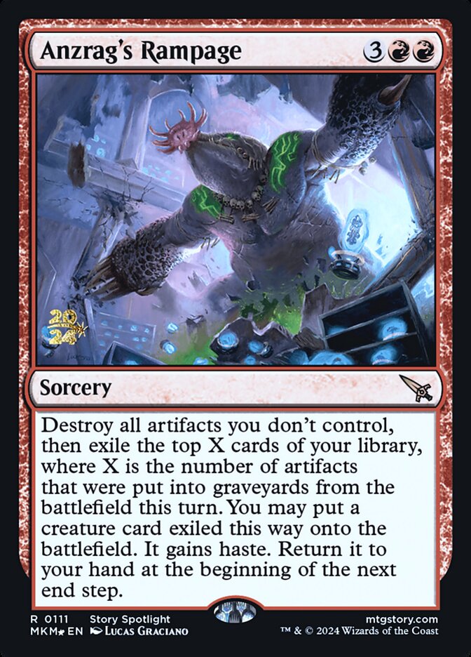Anzrag's Rampage 111s/182 (Prerelease Cards)  - PreRelease Foil | Good Games Modbury