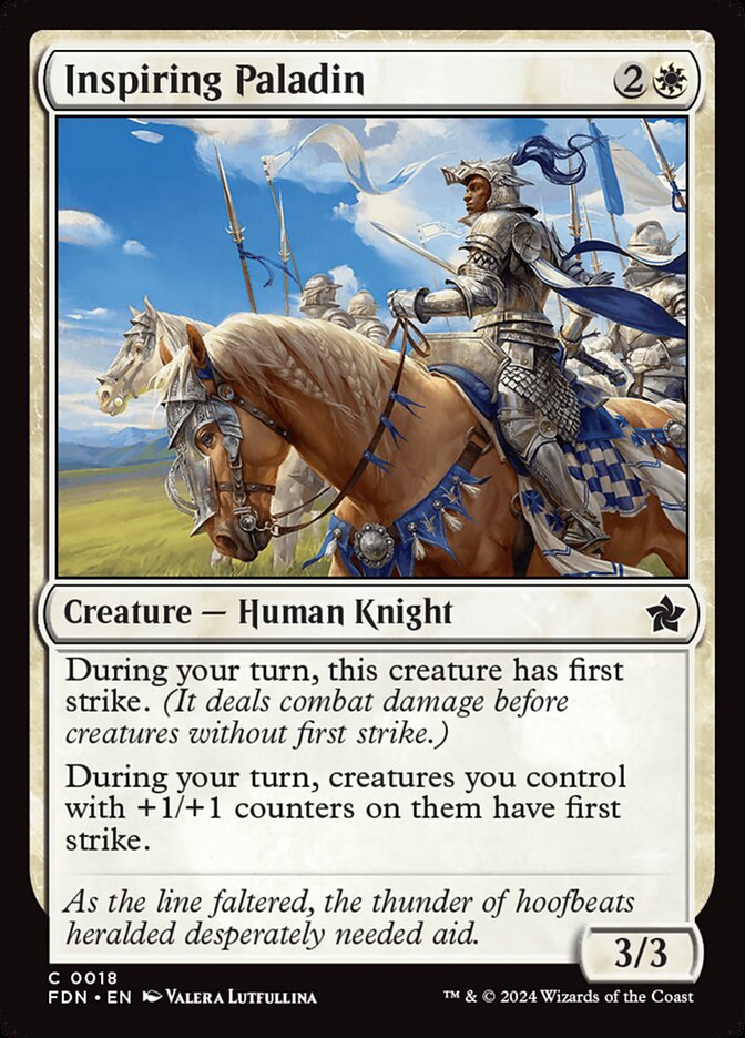 Inspiring Paladin 18/291 (Foundations)  - Foil | Good Games Modbury