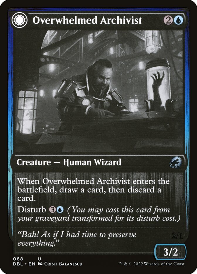 Overwhelmed Archivist // Archive Haunt 68/534 (Innistrad: Double Feature)  | Good Games Modbury