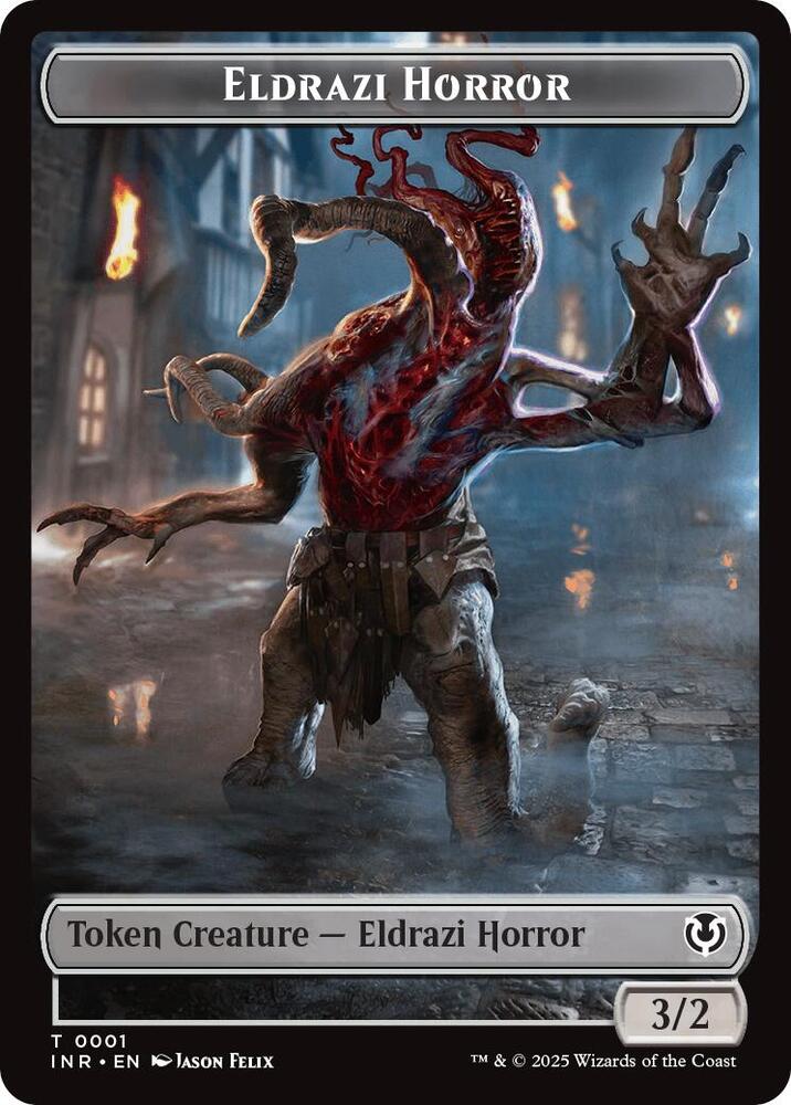 Eldrazi Horror Human Soldier 0003 Double Sided Token 1 // 3 (Innistrad Remastered)  | Good Games Modbury
