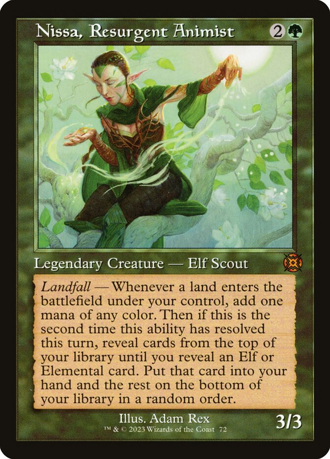 Nissa, Resurgent Animist 72/50 (March of the Machine: The Aftermath)  - Retro Foil | Good Games Modbury