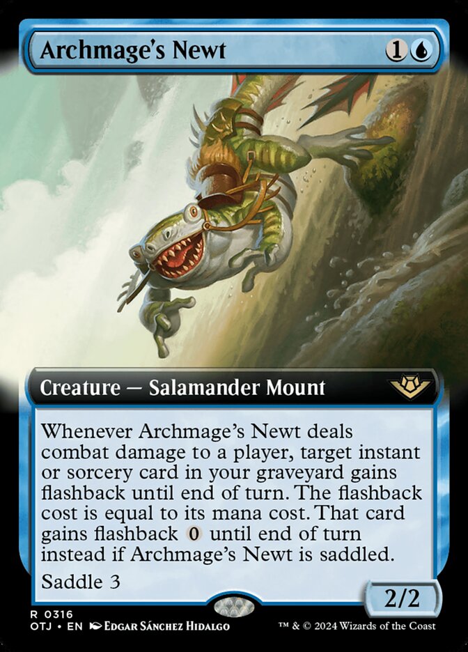 Archmage's Newt 316/286 (Outlaws of Thunder Junction)  - Extended Art Foil | Good Games Modbury