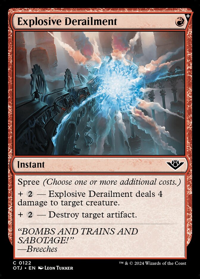 Explosive Derailment 122/286 (Outlaws of Thunder Junction)  - Foil | Good Games Modbury