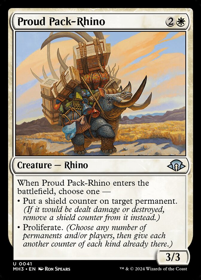 Proud Pack-Rhino 41/319 (Modern Horizons 3)  - Foil | Good Games Modbury