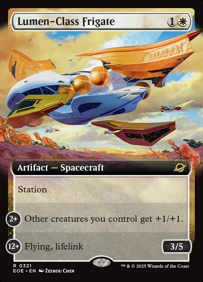 Lumen-Class Frigate 321/276 (Edge of Eternities)  - Extended Art Foil | Good Games Modbury