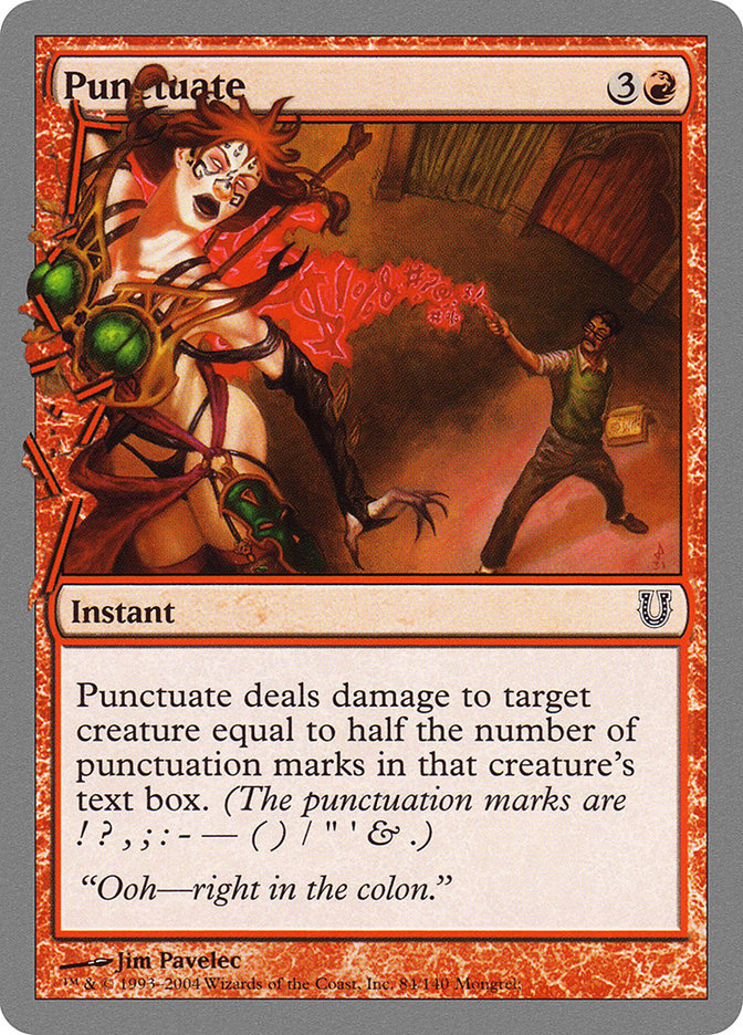 Punctuate 84/140 (Unhinged)  | Good Games Modbury