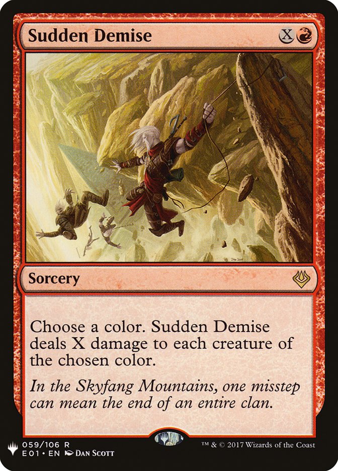 Sudden Demise E01-59/5075 (The List Reprints)  | Good Games Modbury
