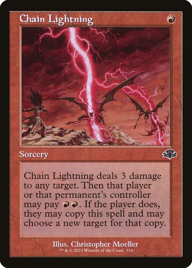 Chain Lightning 316 (Dominaria Remastered)  - Retro | Good Games Modbury