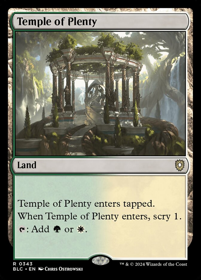 Temple of Plenty 343 (Commander: Bloomburrow)  | Good Games Modbury