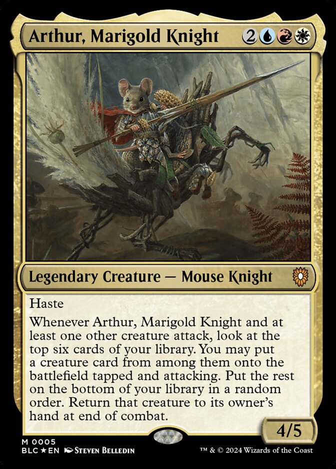 Arthur, Marigold Knight 5 (Commander: Bloomburrow)  - Foil | Good Games Modbury