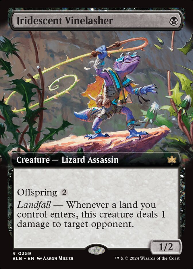 Iridescent Vinelasher 359 (Bloomburrow)  - Extended Art Foil | Good Games Modbury