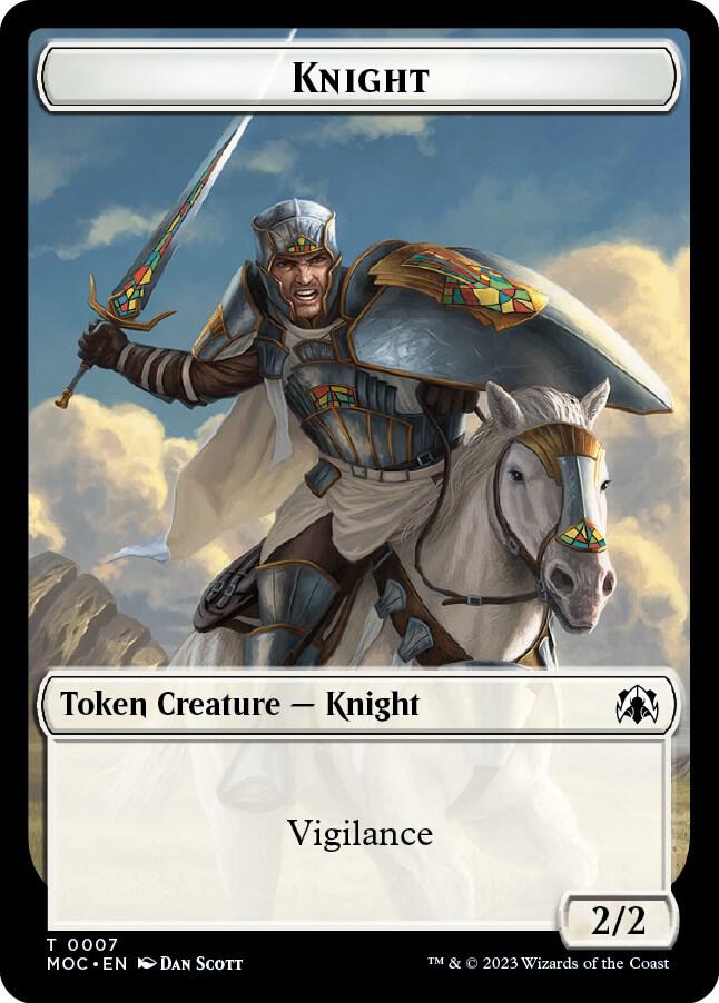 Knight 7 Spirit 14 Double sided Token 14 // 7 (Commander: March of the Machine)  | Good Games Modbury