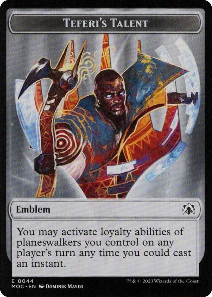 Emblem Teferis Talent 44 (Commander: March of the Machine)  | Good Games Modbury