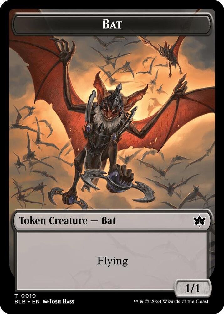 Bat Intrepid Rabbit Double Sided Token 10 // 2 (Bloomburrow)  - Foil | Good Games Modbury