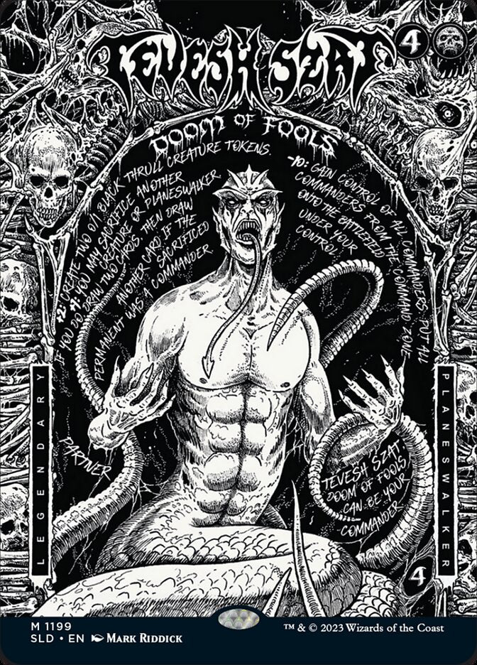 Tevesh Szat, Doom of Fools 1199/1 (Secret Lair Drop Series)  - Borderless Foil | Good Games Modbury