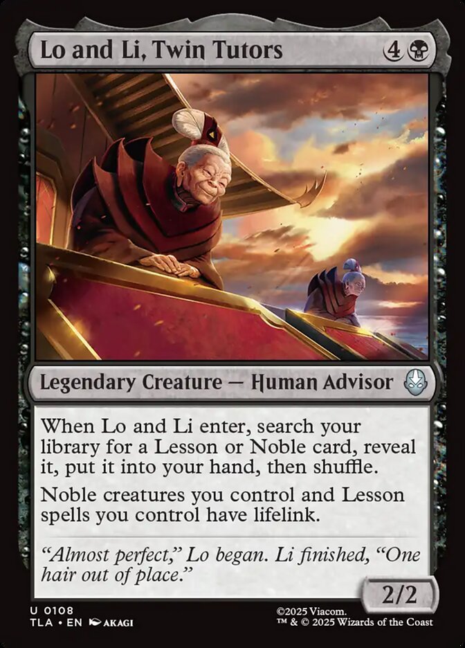 Lo and Li, Twin Tutors 108/286 (Avatar: The Last Airbender)  - Foil | Good Games Modbury
