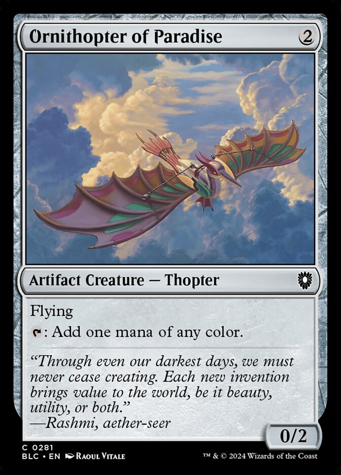 Ornithopter of Paradise 281 (Commander: Bloomburrow)  | Good Games Modbury