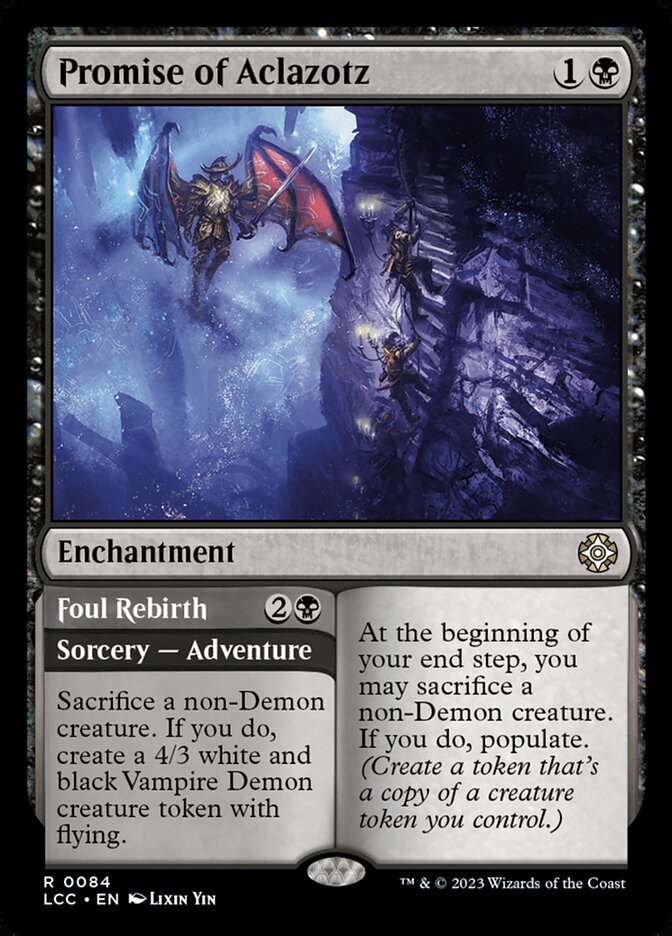 Promise of Aclazotz // Foul Rebirth 84/370 (Commander: The Lost Caverns of Ixalan)  | Good Games Modbury