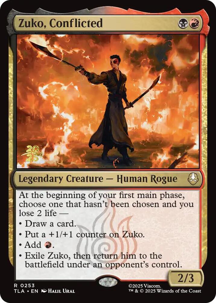 Zuko Conflicted 253s/88 (Prerelease Cards)  - Foil | Good Games Modbury