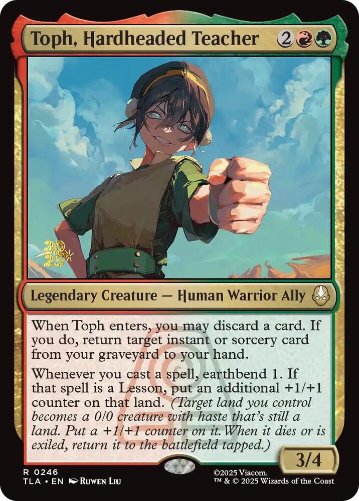Toph Hardheaded Teacher 246s/88 (Prerelease Cards)  - Foil | Good Games Modbury
