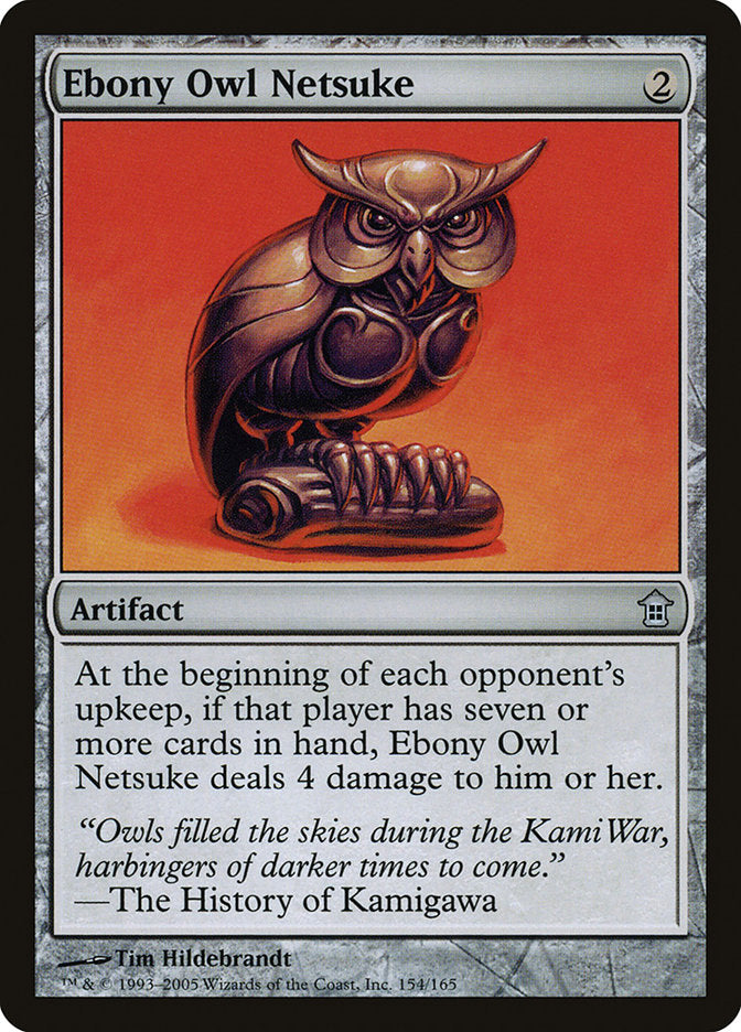Ebony Owl Netsuke 154/165 (Saviors of Kamigawa)  - Foil | Good Games Modbury