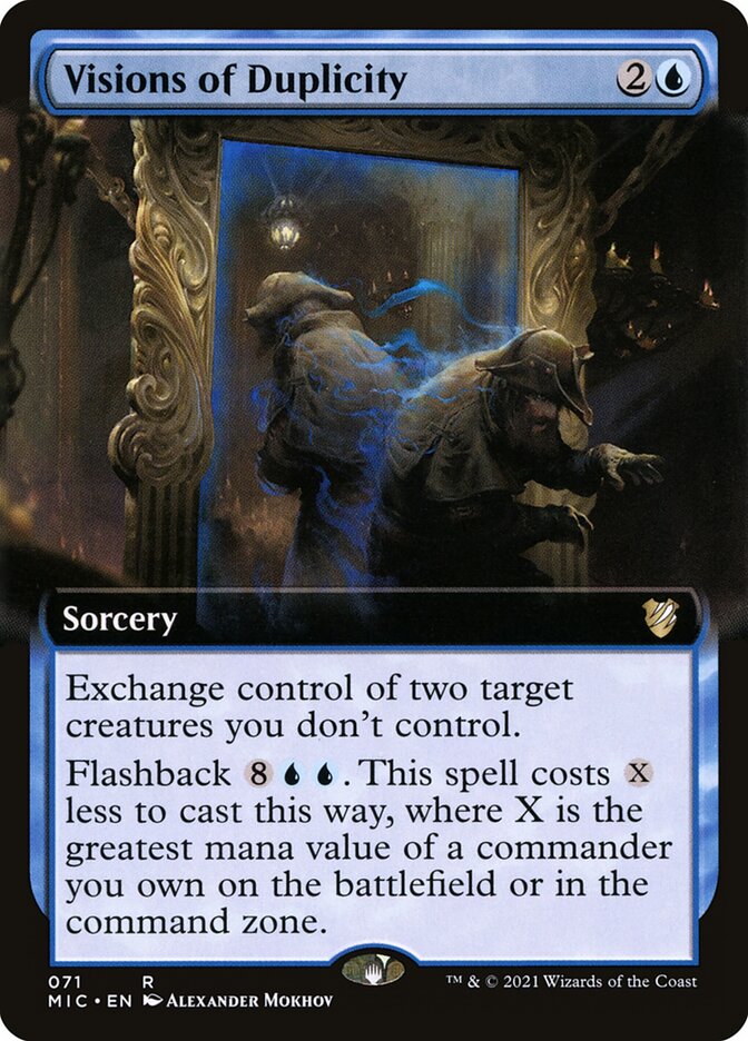 Visions of Duplicity Extended Art 71 (Commander: Innistrad: Midnight Hunt)  | Good Games Modbury