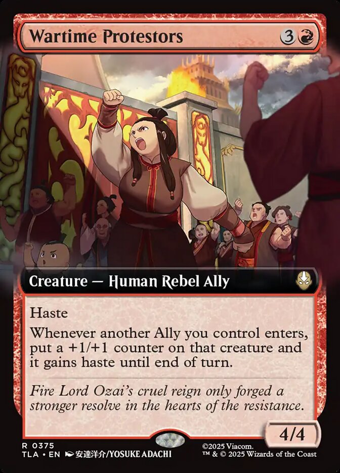 Wartime Protestors 375/286 (Avatar: The Last Airbender)  - Extended Art | Good Games Modbury